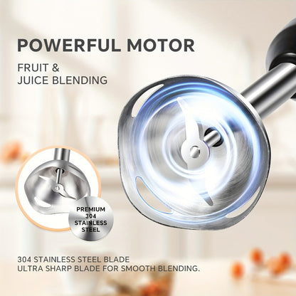 400W Immersion Blender with Two-Button Control, Detachable Shaft and 38 cm Black Handheld Body