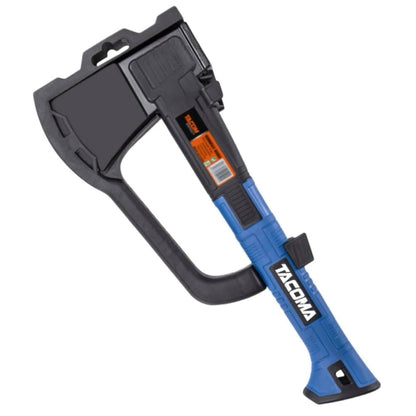 Camping Hatchet 15 Inch Splitting Axe 45 Carbon Steel with Nylon Rubber Non-Slip Handle – Teflon Blade, Blade Cover & Optional Whetstone Set