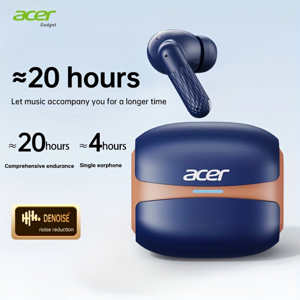 ANC Wireless Earbuds Acer Official TWS In-Ear Active Noise Cancellation Spatial Audio for Bedside Audio, Alarms and Room Entertainment