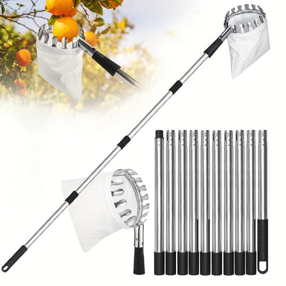 Fruit Picker | Telescoping Pole with Basket Apple Mango Orange Tree