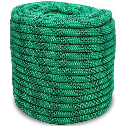 Double Braided Nylon Rope 1/2 Inch Polyester, 100ft 150ft 200ft Multi-Color for Anchoring Towing Cargo Sailing Dock Lines & Outdoor Use