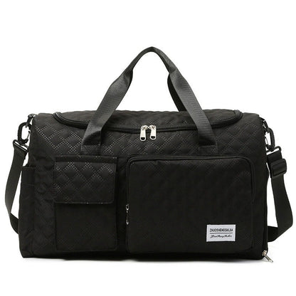 Sports Duffel Bag with Dry Wet Separation – Large Capacity Gym Travel Bag, Double-Sided Compartments, Shoulder & Crossbody Carry