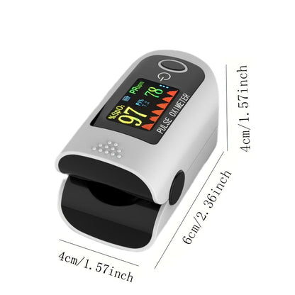 Fingertip Pulse Oximeter Blood Oxygen Monitor, SpO2, Heart Rate & Perfusion Index Display for Entryways, Bedrooms and Living Spaces