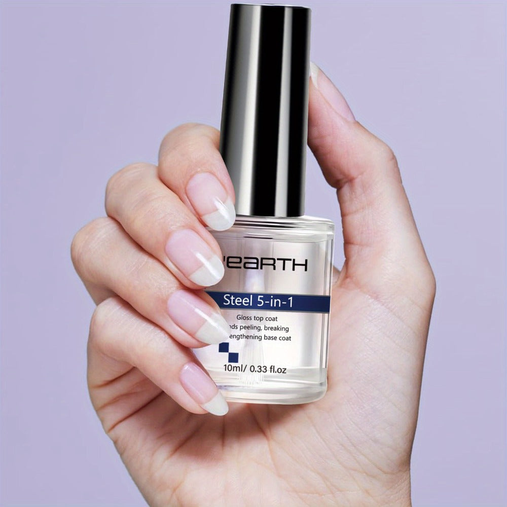 Nail Strengthening Kit 5-in-1 Formaldehyde-Free, Top Coat, Base Coat, Nail Hardener, Cuticle Oil & Polish