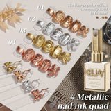 Photo frame bottle Metallic smudge liquid 4-color set