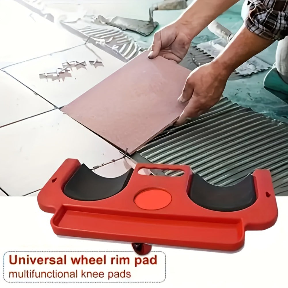Rolling Knee Creeper Pad with Built-In Tool Tray – ABS High-Impact Frame, Cushioned Kneeling Pad for Car Repairs, Carpentry & Flooring