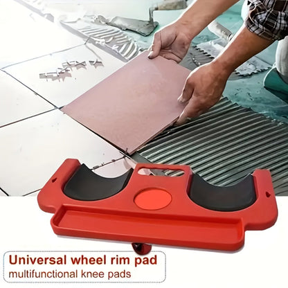 Rolling Knee Creeper Pad with Built-In Tool Tray – ABS High-Impact Frame, Cushioned Kneeling Pad for Car Repairs, Carpentry & Flooring