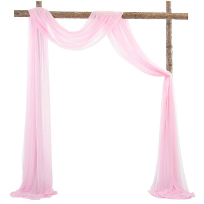 Sheer Gauze Backdrop Curtain, 31.5 x 315 Inches, in Ten Solid Colors for Draping or Hanging