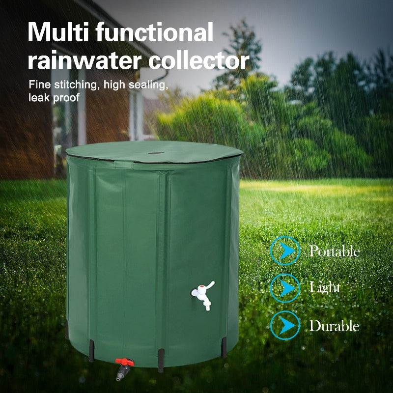 Collapsible Water Tank Large Capacity – Foldable Rainwater Collection System, Drinking Water Safe, 52 to 200 Gallon Options for Irrigation