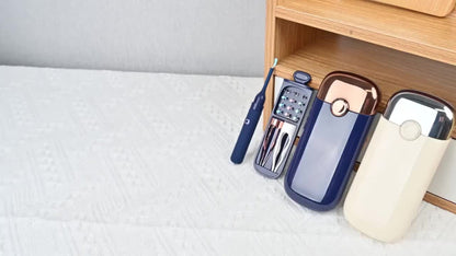 12-in-1 Rechargeable Camera Ear Cleaning Kit with LED Light, Storage Case and Beige or Blue Checkout