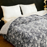 Single tie-dye gray quilt