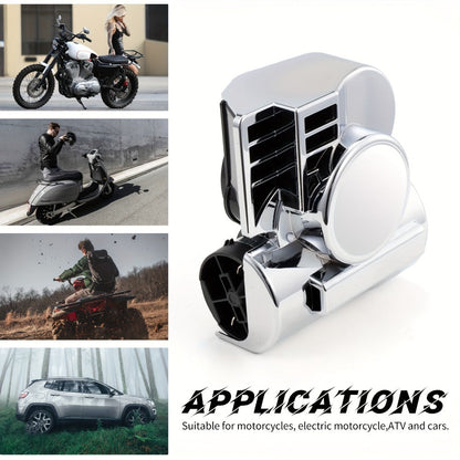 12V Air Horn Super Loud Train Sound for Car Truck Motorcycle Boat SUV Universal Fit Compressor Kit with Relay Harness & Horn Cover