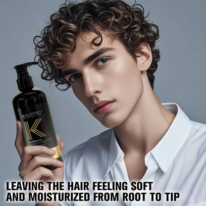 Men's Curl Cream Sulfate-Free 10.14oz – Frizz Control Styling Cream for Wavy & Curly Hair | Controlled Hold