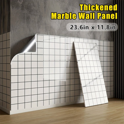 Marble-Pattern Wall Panel Set with 20- or 40-Piece Packs, Eight Codes and 11.81 x 23.6-Inch Tiles