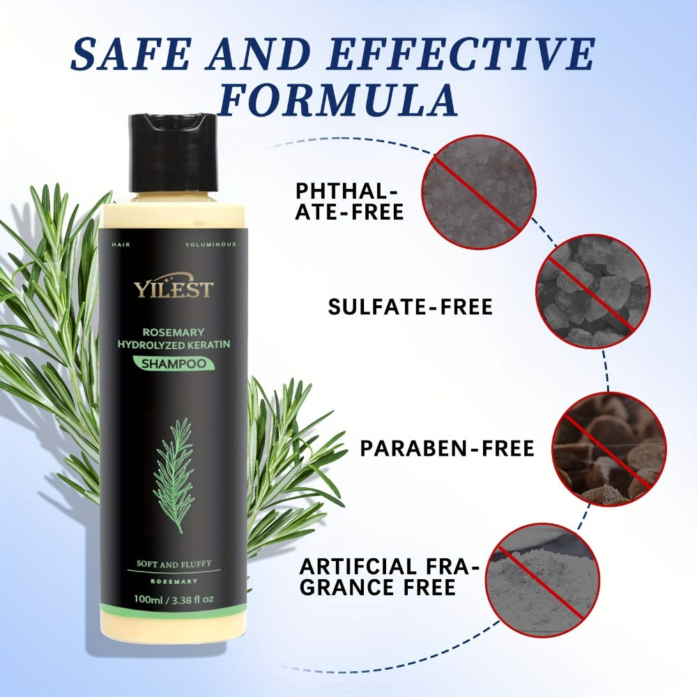 Rosemary Shampoo for Hair Growth & Volume – Enriched with Rosemary Extract, Amino Acids & Plant Squalane | Strengthening