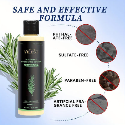 Rosemary Shampoo for Hair Growth & Volume – Enriched with Rosemary Extract, Amino Acids & Plant Squalane | Strengthening