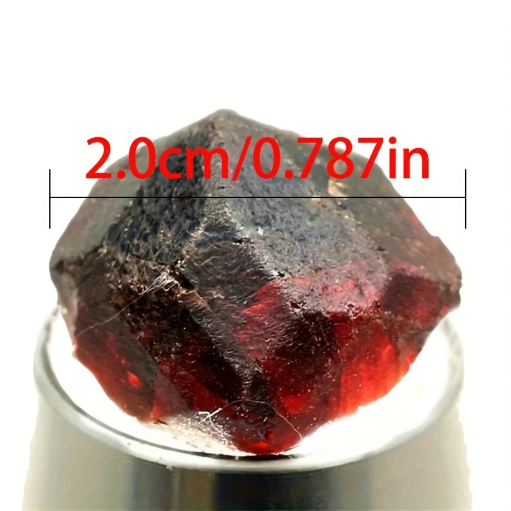 Natural Red Garnet Crystal Rough Stone, Raw Unpolished Mineral Specimen for Home Decor, Crystal Healing