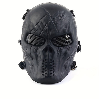 Skeleton Mask Halloween Costume Polyester Black White Camouflage Design for Adults Ages 18+