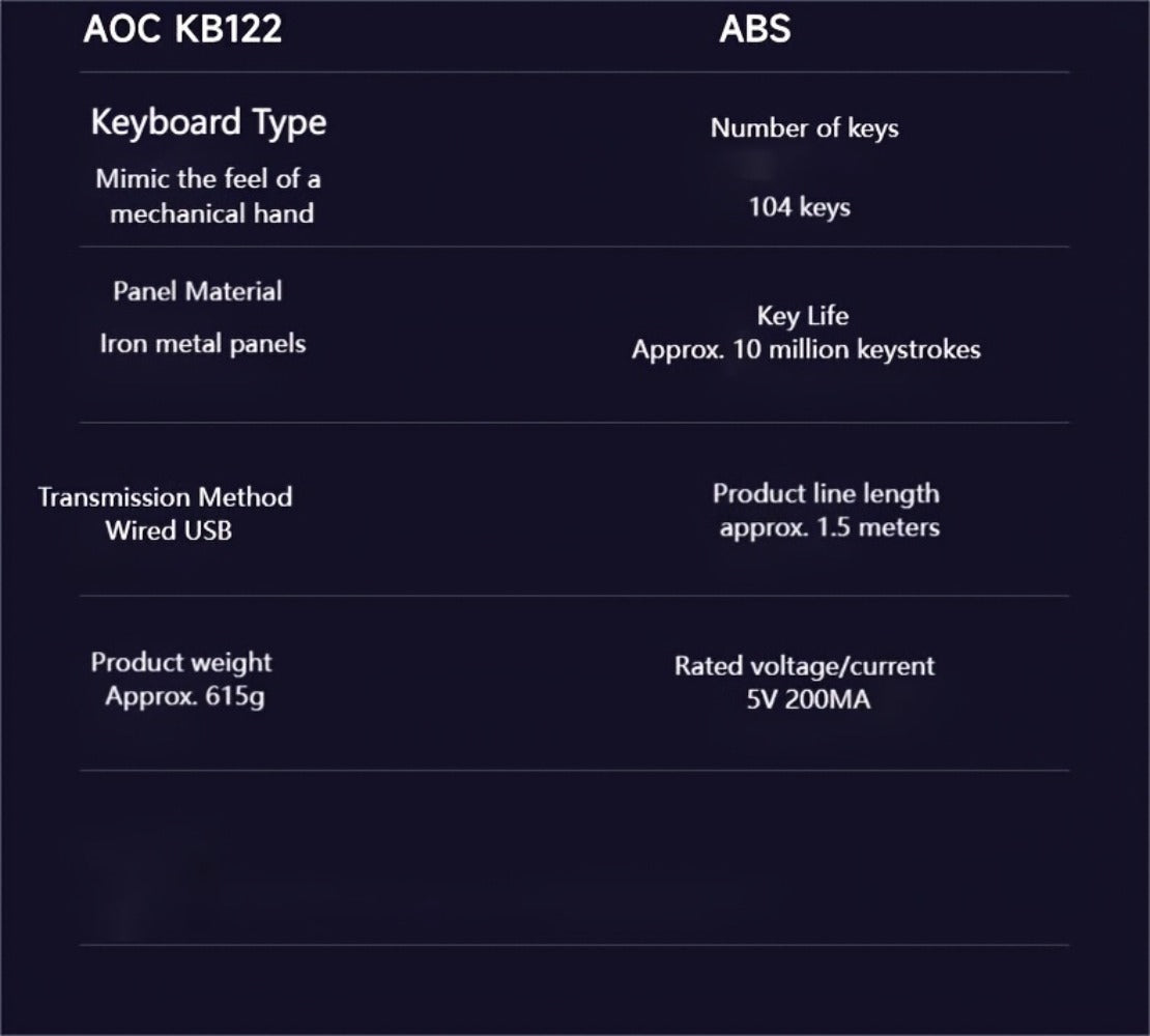 Full-Size 104-Key Wired Gaming Keyboard with Volume Knob in Seven White or Black Options Pictured