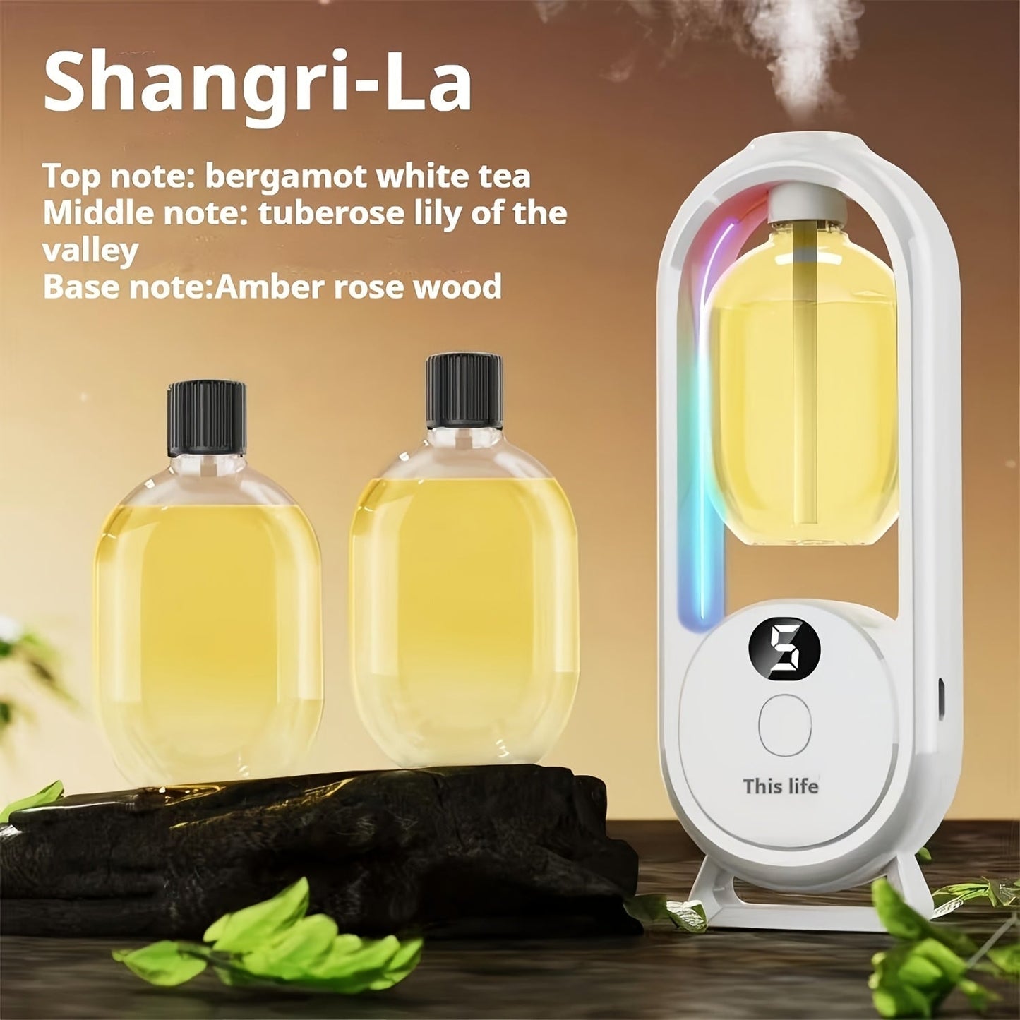 Aromatherapy Diffuser with Essential Oils 2-in-1 Humidifier - Hotel Scent Home Fragrance Machine with Natural French Essential Oils