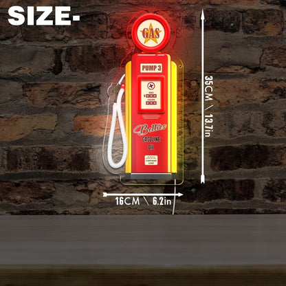 Retro Gas Pump or Fire Extinguisher LED Neon Sign with USB Power, Switch Control and Two Designs