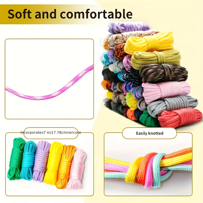 Paracord Bracelet Making Kit DIY Nylon Rope Craft Set with 5 Types of Buckles for Bracelets Keychains Lanyards Survival Gear Beginner