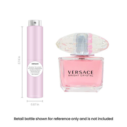 Eau de Toilette Versace Bright Crystal for Women 5ml Travel Spray in Slim Pink Atomizer Tube