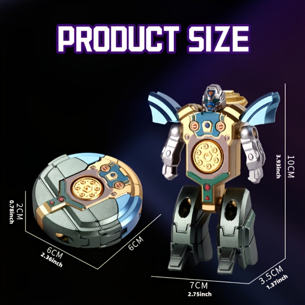 Deformation Robot Fingertip Gyro Fidget Spinner, Creative Finger Gyroscope Toy for Kids & Adults