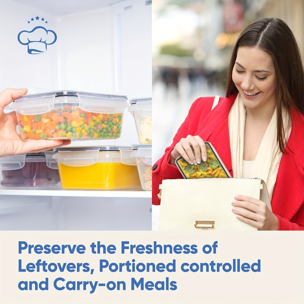 Food Storage Containers Set BPA-Free Airtight – Meal Prep Containers with Easy-Snap Lids Labels & Marker 24 48pcs Pantry Kitchen Organizer