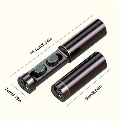 True Wireless Earbuds with Torchlight Charging Case, Touch Controls, Built-In Microphone and USB Charging