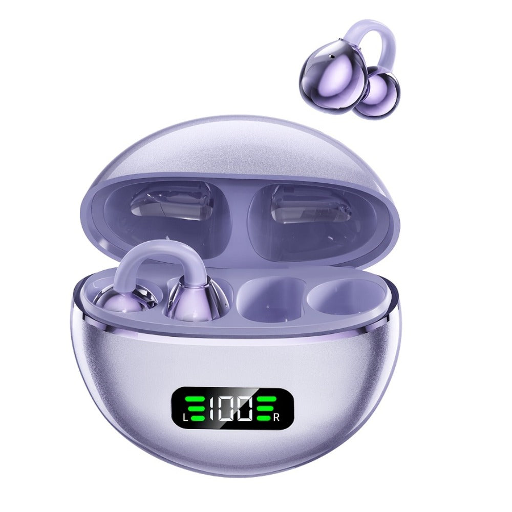 Open-Ear Clip Earphones Bluetooth 5.4 Wireless Earbuds for Glasses Wearers Small Ears Low Latency for an Everyday Personal Care Routine