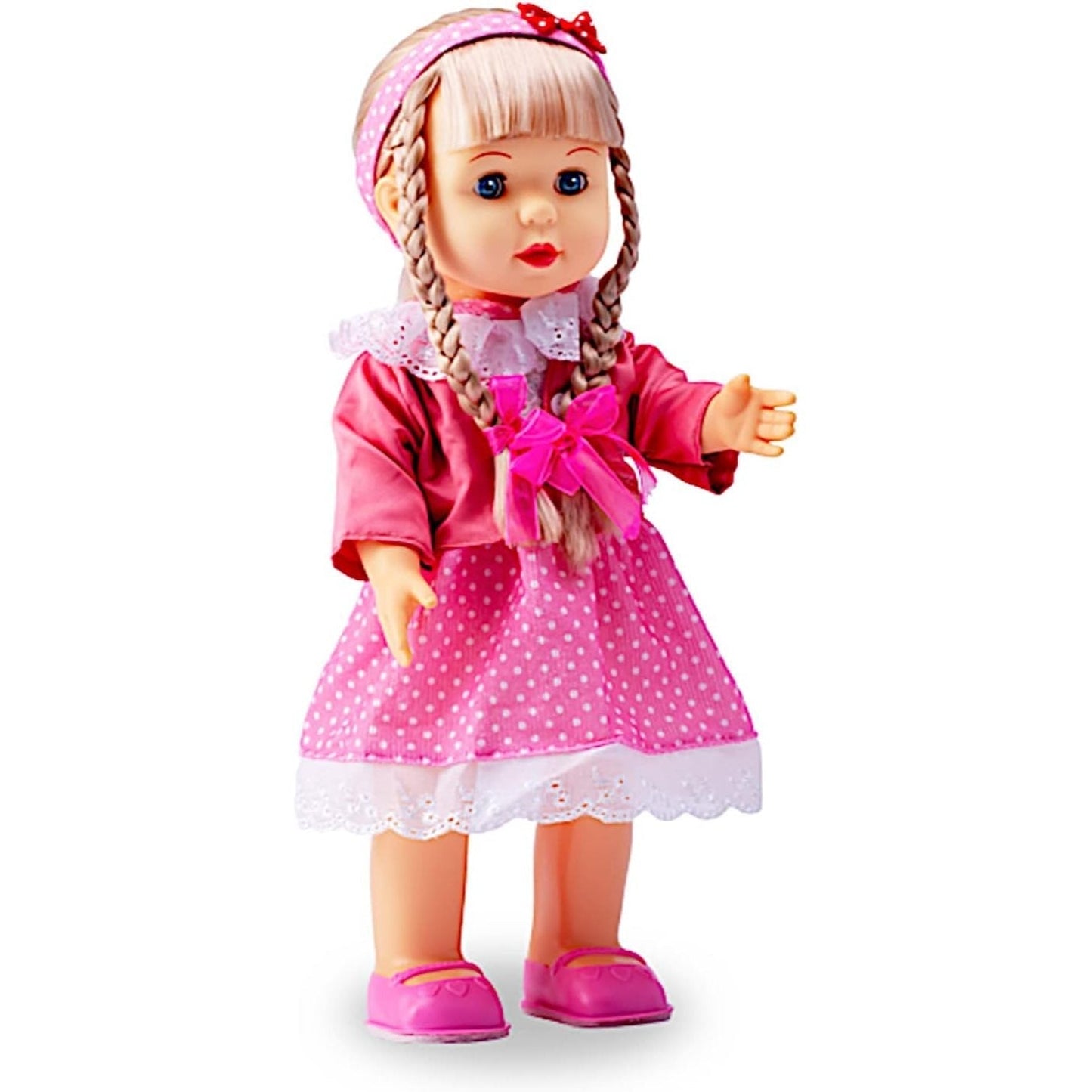 Walking Talking Doll Sonic Control 12 Inch Blonde Princess, Clap Activated Sings Walks Talks, Blinking Blue Eyes