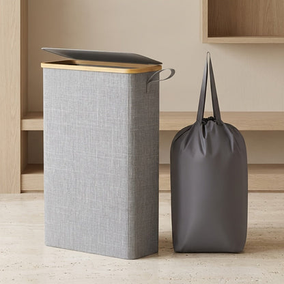 Slim Lidded Laundry Hamper with Removable Bag in Six Colors and 50L, 65L or 75L Options Pictured