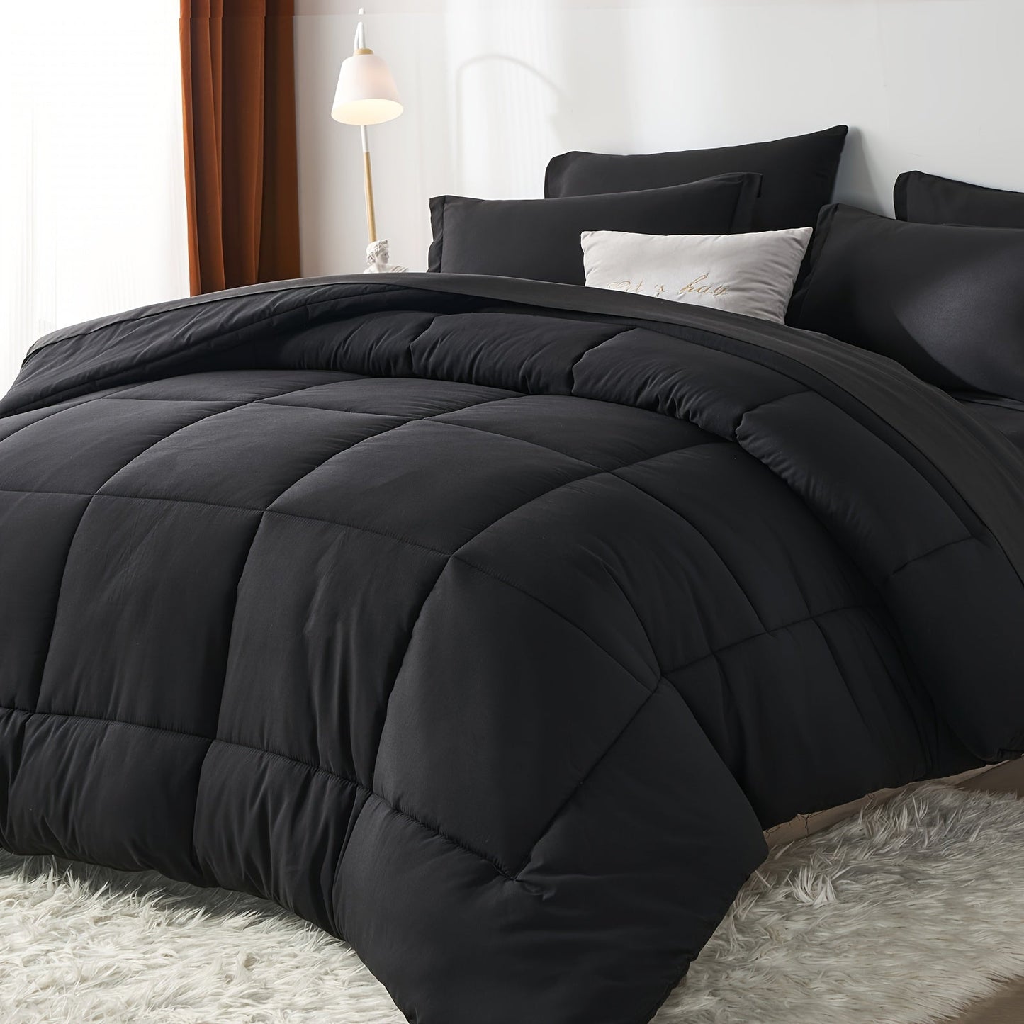 Checkered Microfiber Bed-in-a-Bag Comforter Set with Coordinated Sheets, 16 Color or Code Options and Four Sizes