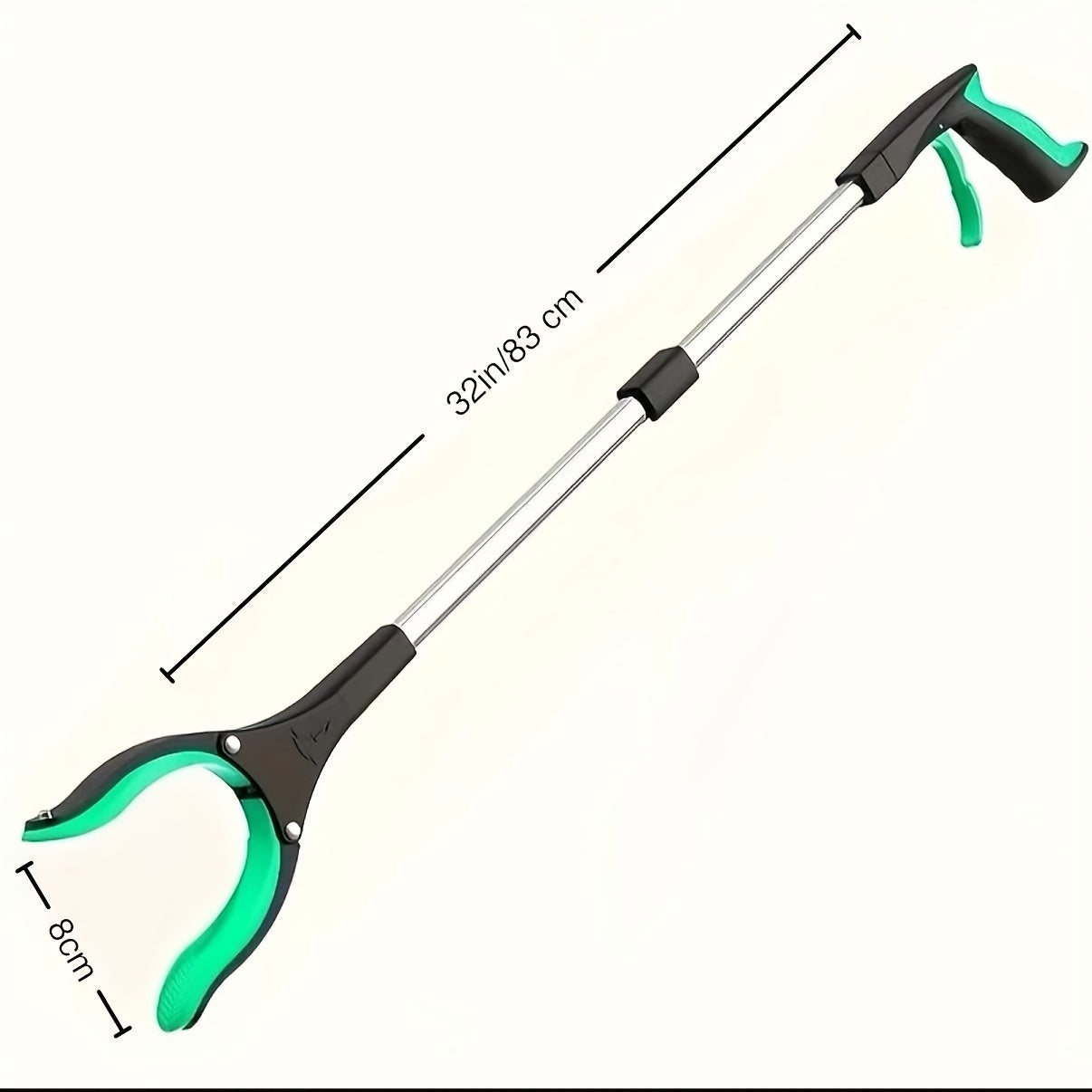 32-Inch Foldable Grabber Reacher with Extendable Arm and Anti-Slip Grip for Home, Office, Garage and Everyday Pickup Tasks