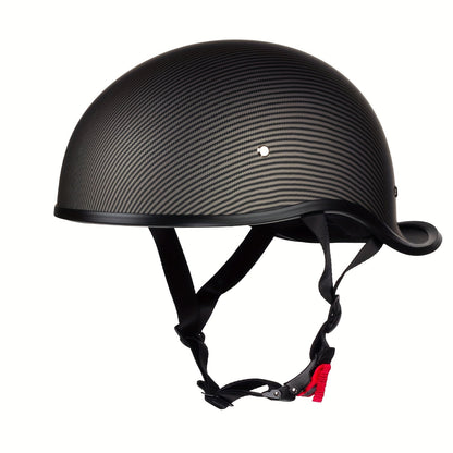 Motorcycle Helmet Open-Face Half-Shell in Size M with TXW, FLH or YUN Graphics and Quick-Release Chin Strap