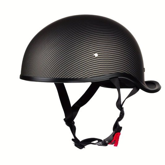 Motorcycle Helmet Open-Face Half-Shell in Size M with TXW, FLH or YUN Graphics and Quick-Release Chin Strap