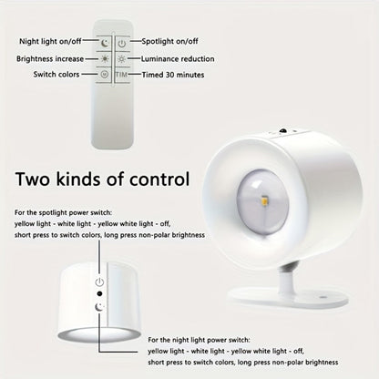 Rechargeable Magnetic LED Wall Sconce 360° Rotatable for an Everyday Personal Care Routine