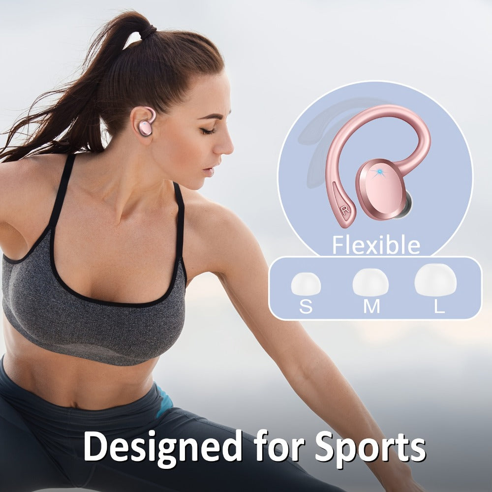 48H Wireless Sport Earbuds Q38 Bluetooth 5.3 with 14.2mm Driver Stereo Sound for an Everyday Personal Care Routine
