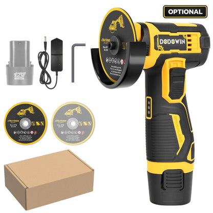 Power Tools DODOWIN 12V Mini Cordless Angle Grinder with 19, 500 and 5, 000 RPM Modes and Battery Options