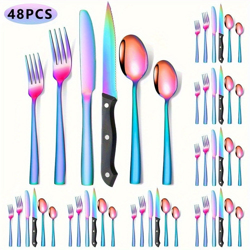 Stainless Steel Flatware Set, Mirror-Polished Cutlery Set for Home & Hotel, Gift Box Included, Silverware for Parties