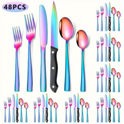 Stainless Steel Flatware Set, Mirror-Polished Cutlery Set for Home & Hotel, Gift Box Included, Silverware for Parties