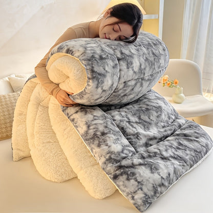 Moire-Style Flannel Blanket with Plush-Look Lining, Five Color Choices and Four Size Labels up to 108 x 90 Inches