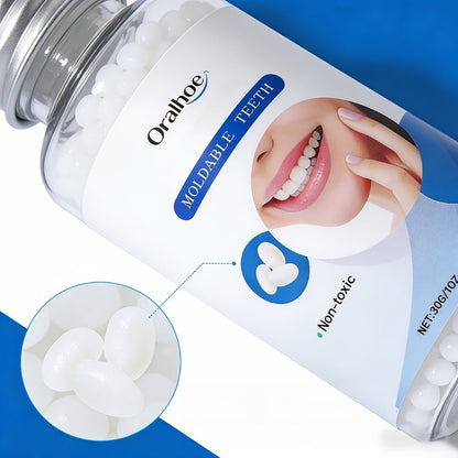 Temporary False Tooth Kit DIY Cosmetic Dental Moldable Thermoplastic Realistic Fit for Missing Broken