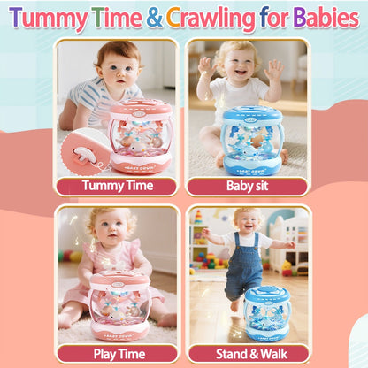 Baby Rotating Projector Music Toy 3 Months+, Interactive Animal Sounds & Lights, Multi-Functional Sensory Learning Toy for Infants