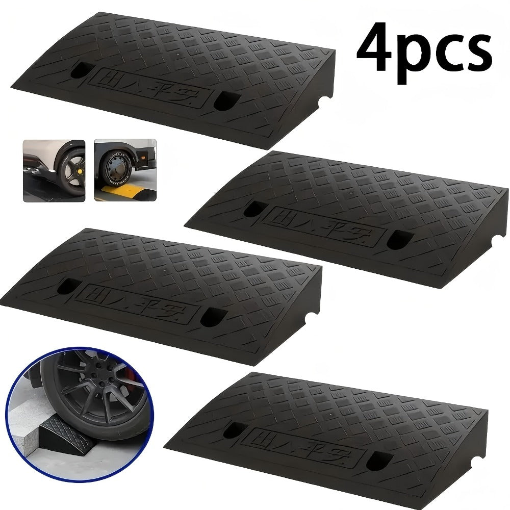 Curb Ramp Plastic Portable for Car SUV Motorcycle Bike Wheelchair Scooter Driveway Sidewalk for Entryways, Bedrooms and Living Spaces