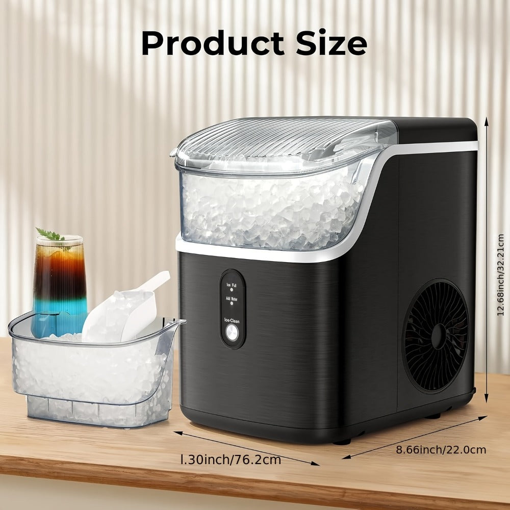 Nugget Ice Maker Countertop Pebble Ice Machine Per Day, Sonic Ice Bullet Ice Cube Options for Home Cooking, Dining and Outdoor Meals
