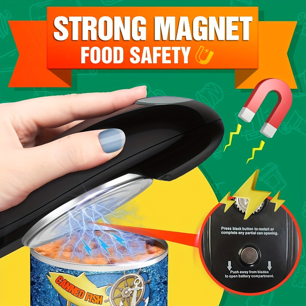 Electric Can Opener One Touch – Hands Free for Seniors & Arthritis, Kitchen & Camping Gift