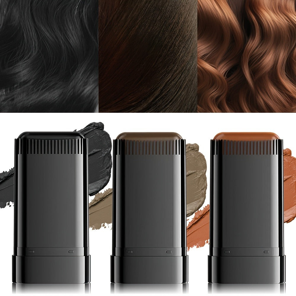 Portable Gray Root Cover Stick 2pcs, Disposable Hair Root Touch-Up with Plant-Based Squalane, Instant Gray Coverage