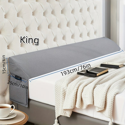 Mattress Gap Wedge Pillow in Twin, Full, Queen or King with Grey, White and Bamboo-Labeled Options